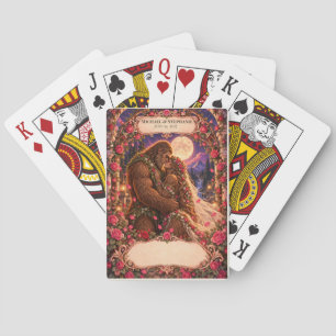 Bigfoot Wedding Guest Book Signing Deck Playing Cards