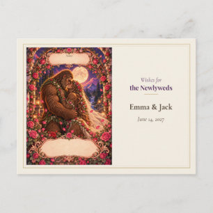 Bigfoot Wedding Guest Book Wishes Postcard