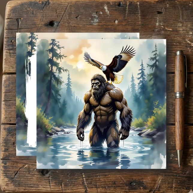 Bigfoot with an Eagle on his Shoulder  (Creator Uploaded)