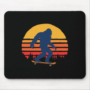 Bigfoot With Longboard - Skateboarding 1 Mouse Pad