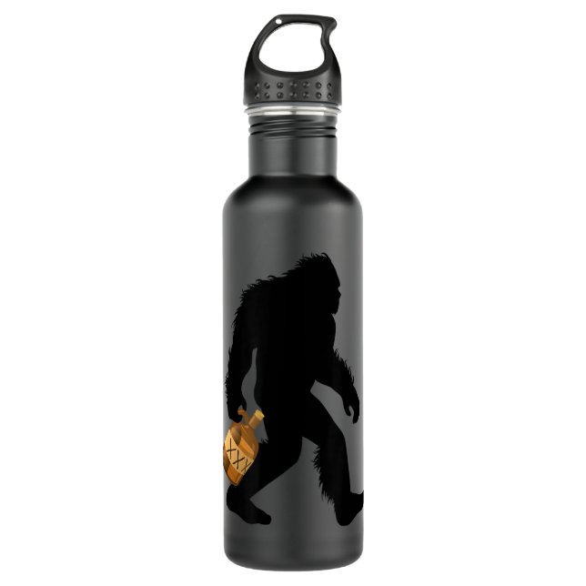 Bigfoot With Moonshine Jug Sasquatch Moonshiner  710 Ml Water Bottle (Front)
