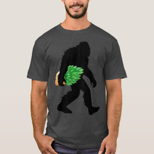 Bigfoot With Succulent Sasquatch Cactus Plant T-Shirt