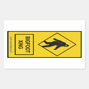 Bigfoot Xing (Yellow) Sticker