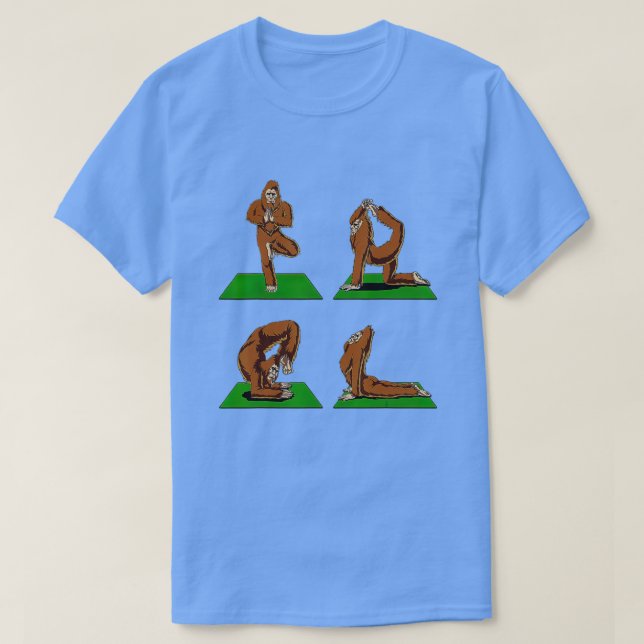 Bigfoot Zen Yoga Workout Namaste Cryptozoology Cry T-Shirt (Design Front)