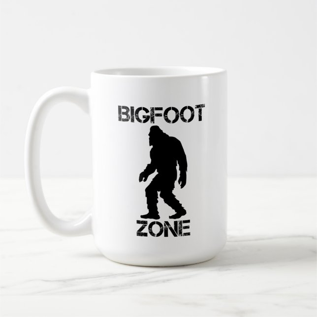 Bigfoot Zone Funny Bigfoot Coffee Mug (Left)