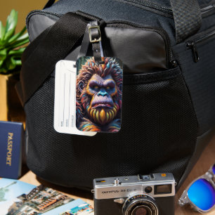 Bigfoot's Colourful Gaze Luggage Tag