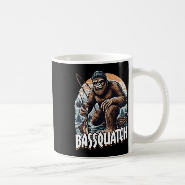 Bigfoots Funny Fishing Gifts For Men Bquatch B Boy Coffee Mug (Right)