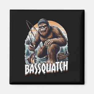 Bigfoots Funny Fishing Gifts For Men Bquatch B Boy Magnet