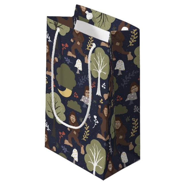 Bigfoot's Midnight Forest Adventure Small Gift Bag (Front Angled)