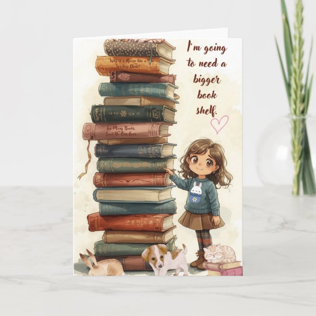 Bigger Bookshelf Greeting Card (Front)