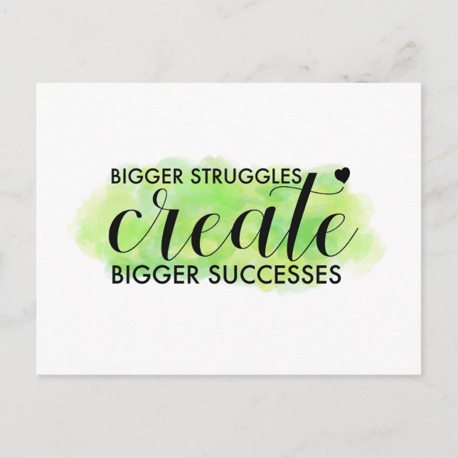 ‘Bigger Struggles’ Quote Postcard (Front)