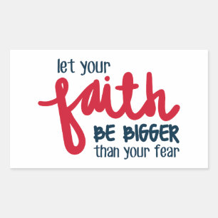 Bigger than your fear rectangular sticker