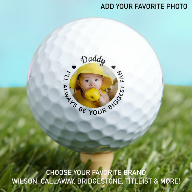 Biggest Fan - DADDY - Golfer Personalised Photo Golf Balls (Creator Uploaded)