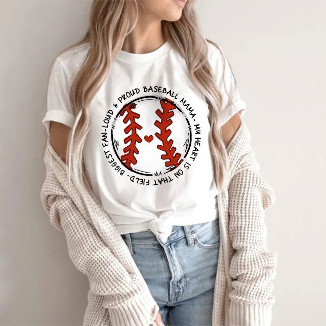 Biggest Fan - Loud & Proud Baseball Mama T-Shirt (Creator Uploaded)