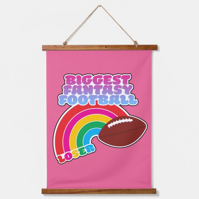 Biggest Fantasy Football Loser Punishment Hanging Tapestry (Front)