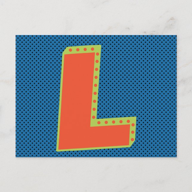 Biggest Loser Letter L Postcard (Front)