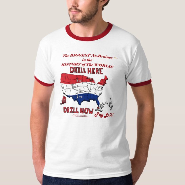 Biggest No-Brainer In History Men's Ringed T-Shirt (Front)