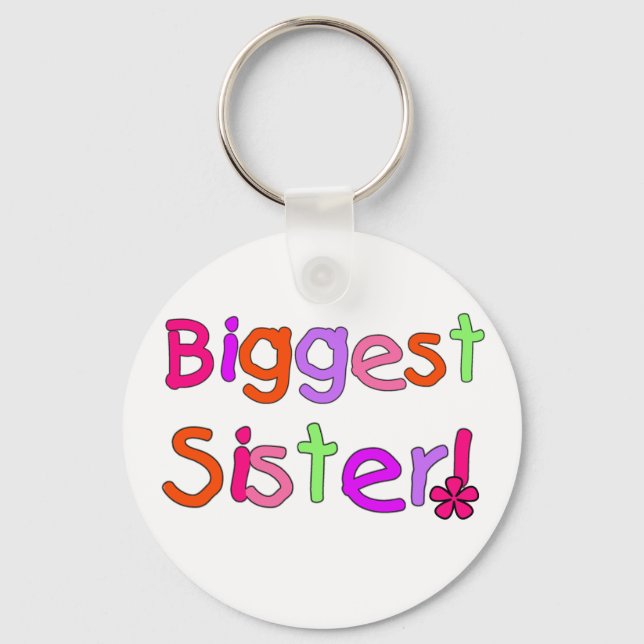 Biggest Sister T-shirts and Gifts Key Ring (Front)
