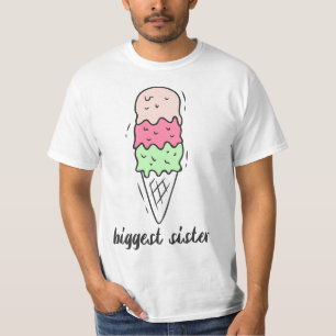 Biggest Sister Tripe Ice Cream Scoop Sketch  T-Shirt