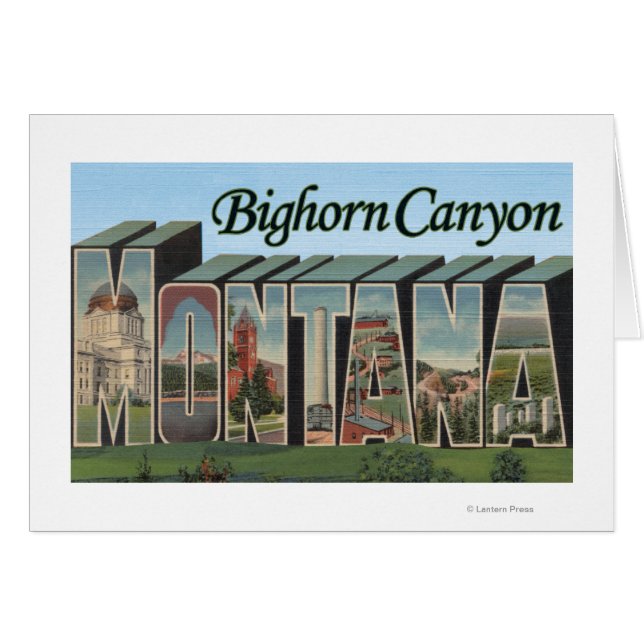 Bighorn Canyon, Montana - Large Letter Scenes (Front Horizontal)