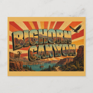 Bighorn Canyon Montana Red Cliffs Turquoise Lake Postcard