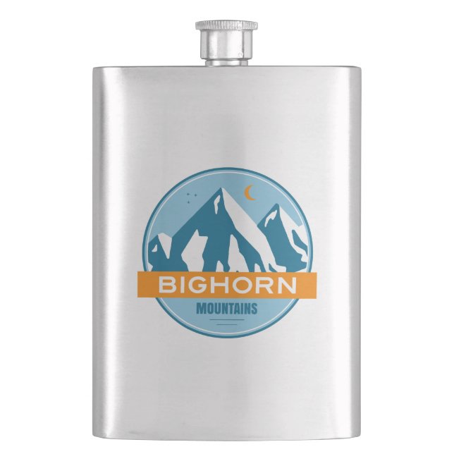Bighorn Mountains Wyoming Montana Hip Flask (Front)