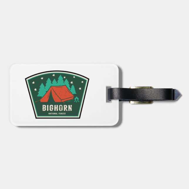 Bighorn National Forest Camping Luggage Tag (Back Horizontal)