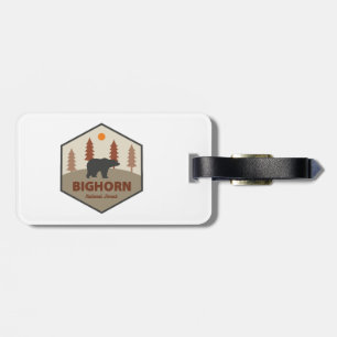 Bighorn National Forest Wyoming Bear Luggage Tag