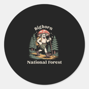 Bighorn National Forest Wyoming Hiking Mushroom Va Classic Round Sticker