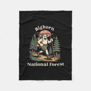 Bighorn National Forest Wyoming Hiking Mushroom Va Fleece Blanket