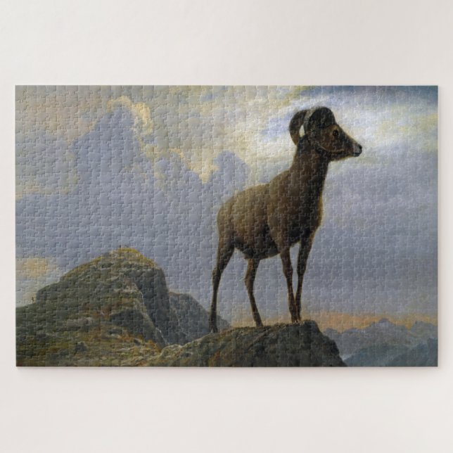 Bighorn Sheep, Albert Bierstadt Jigsaw Puzzle (Horizontal)