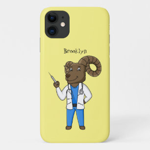 Bighorn sheep doctor cartoon illustration Case-Mate iPhone case