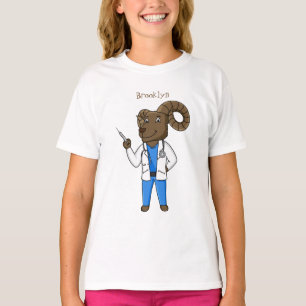 Bighorn sheep doctor cartoon illustration T-Shirt