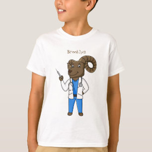 Bighorn sheep doctor cartoon illustration T-Shirt