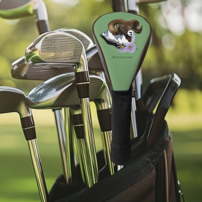 Bighorn Sheep Ram Green Mountains  Golf Head Cover (Creator Uploaded)