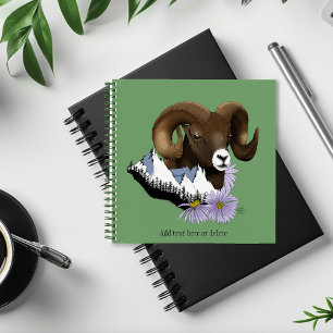 Bighorn Sheep Ram Green Mountains  Notebook