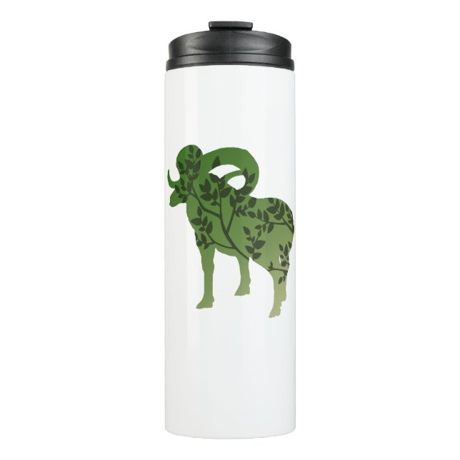 Bighorn Sheep Tree Thermal Tumbler (Front)