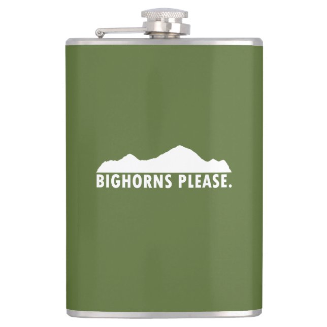 Bighorns Please Hip Flask (Front)