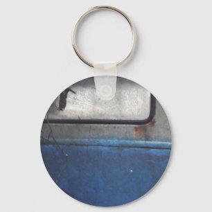 Bight Blue and white vintage lorry Key Ring