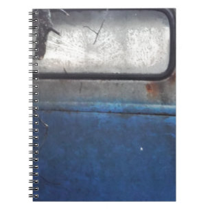 Bight Blue and white vintage truck Spiral Notebook