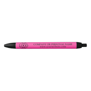 Bight Pink Professional Branding Corporate Logo Blue Ink Pen