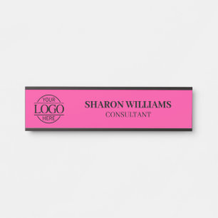Bight Pink Professional Custom Business Logo Door Sign