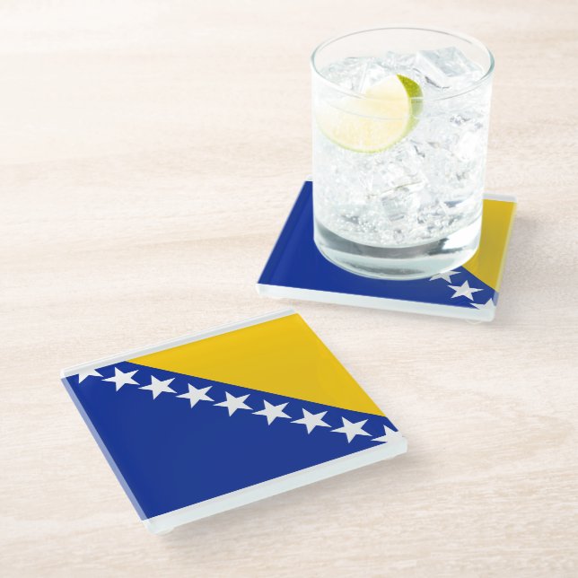 BiH Flag Coaster (Angled)