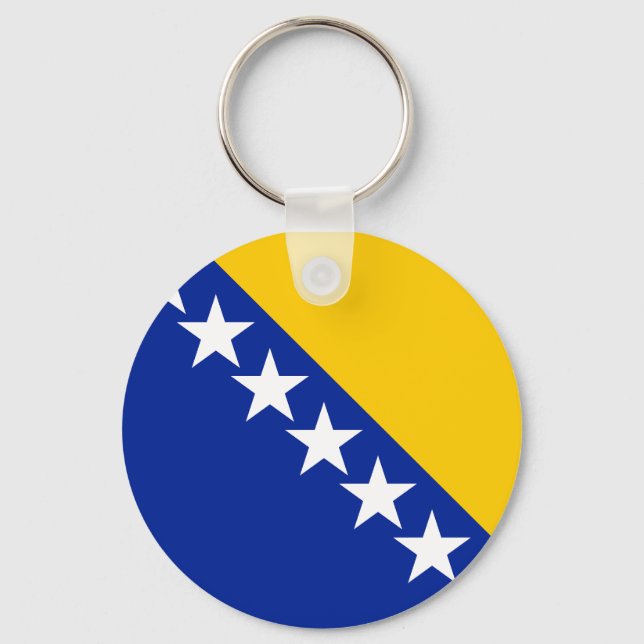 BiH Flag Coaster Key Ring (Front)