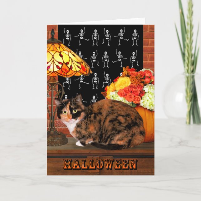 "Bijou At Halloween" Greeting Card (Front)