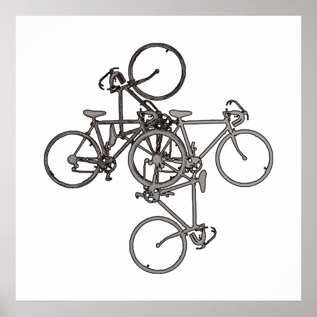 bike-art cool poster bicycle inspired (Front)
