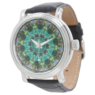 Bike Art - Men's Black Leather Watch