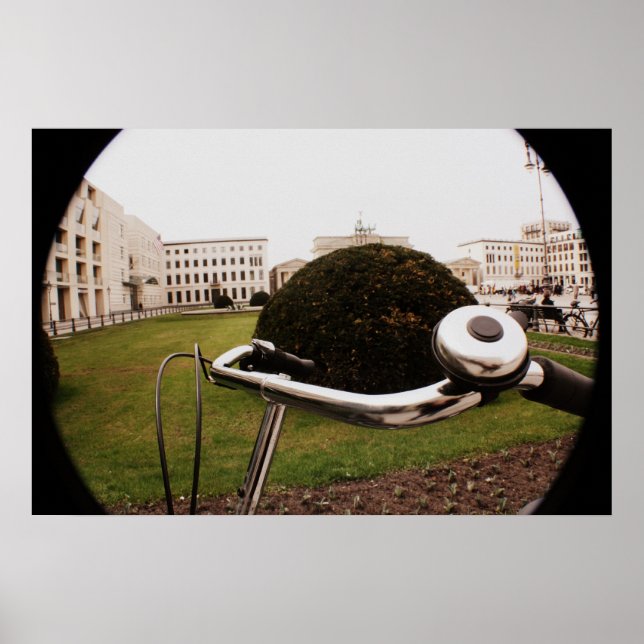 Bike at Brandenburg Gate Poster (Front)