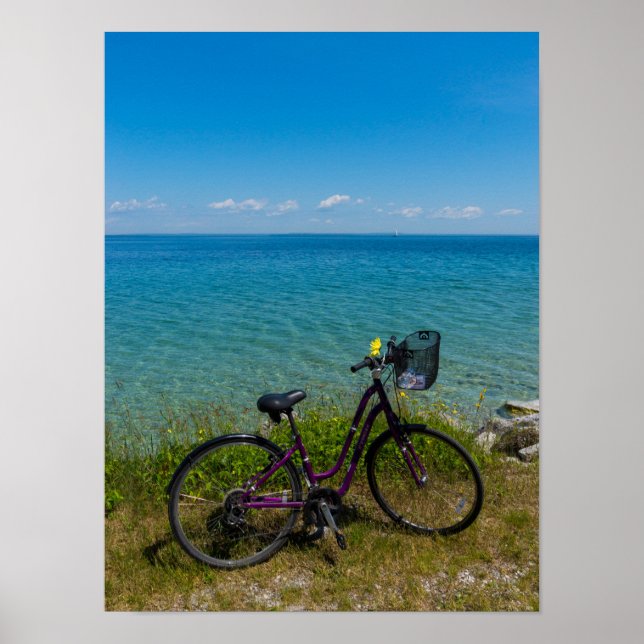 Bike At Mackinac Poster (Front)