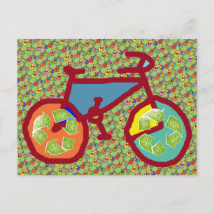 bike , bicycle ; biking / cycling postcard